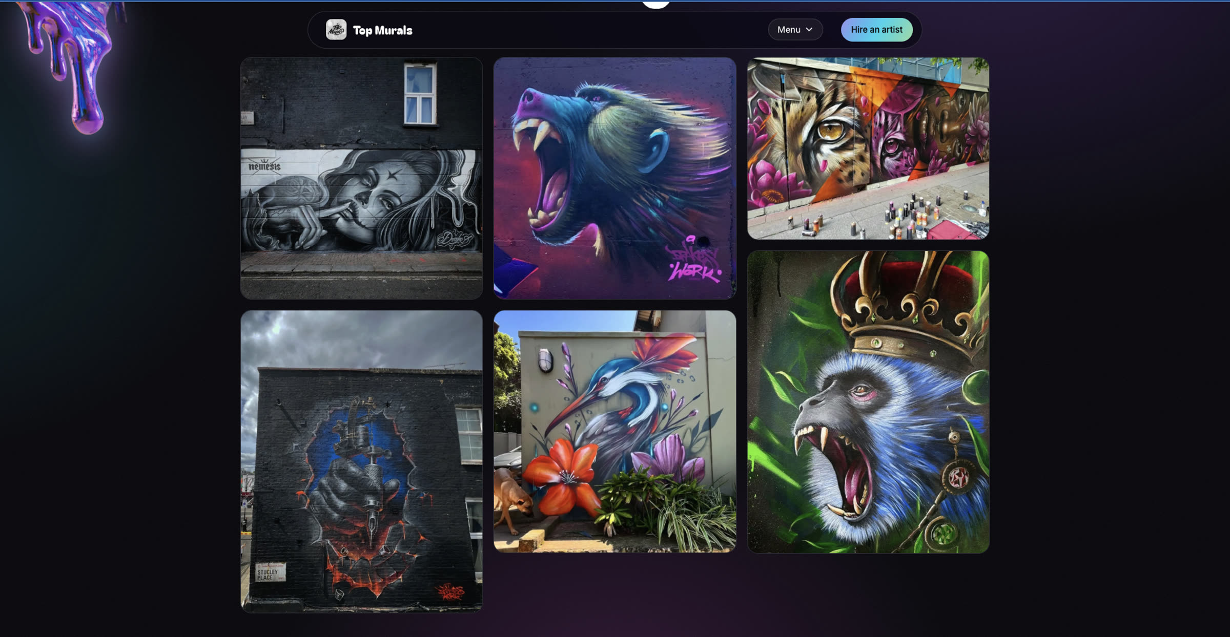 Top Murals website